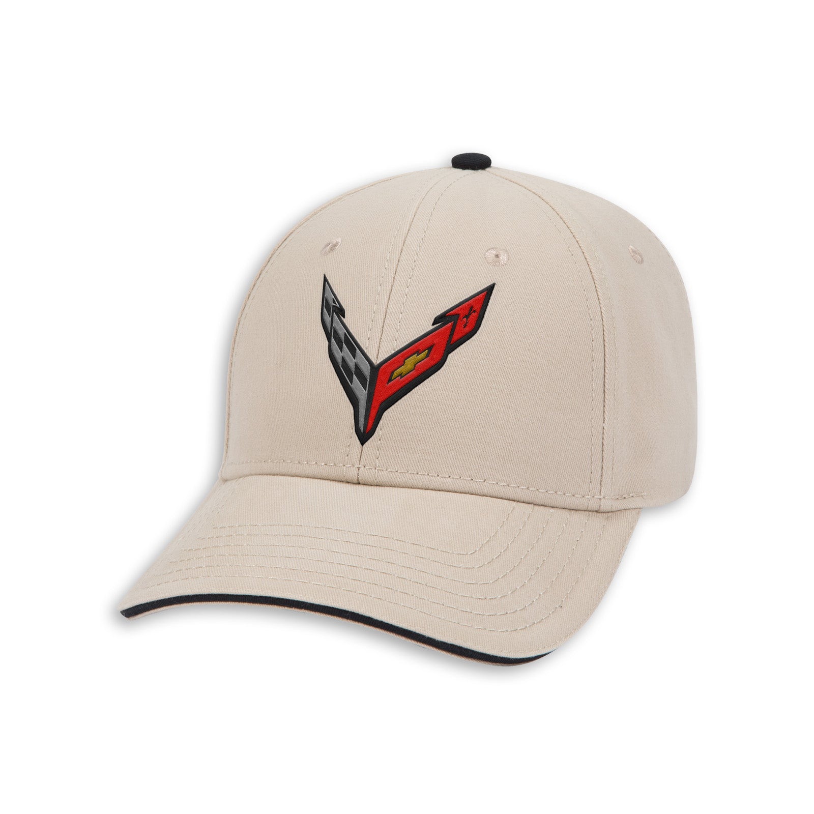C8 Heritage Cap - Khaki/Black - 3qtr View