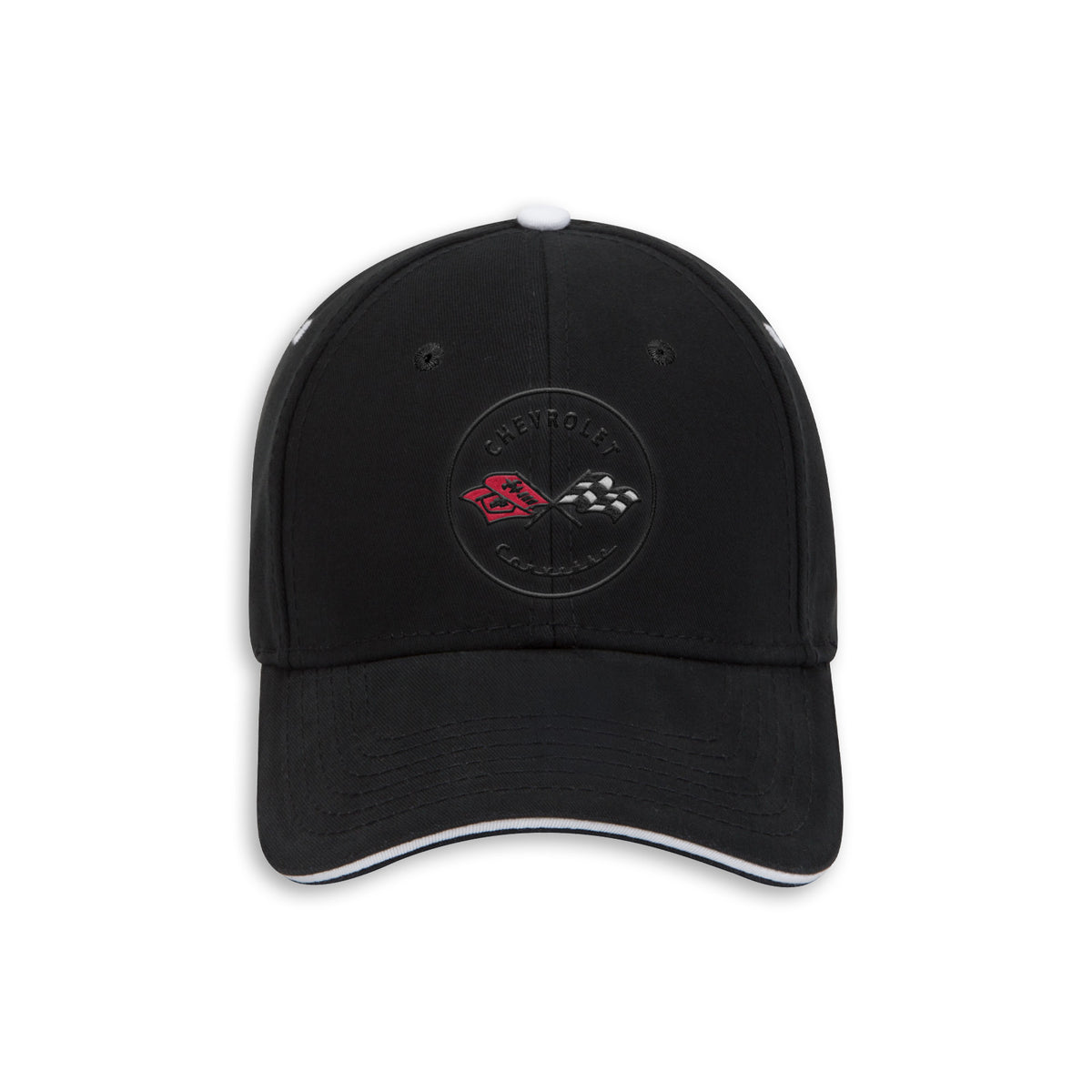 C1 Heritage Cap - Black/White - Front View