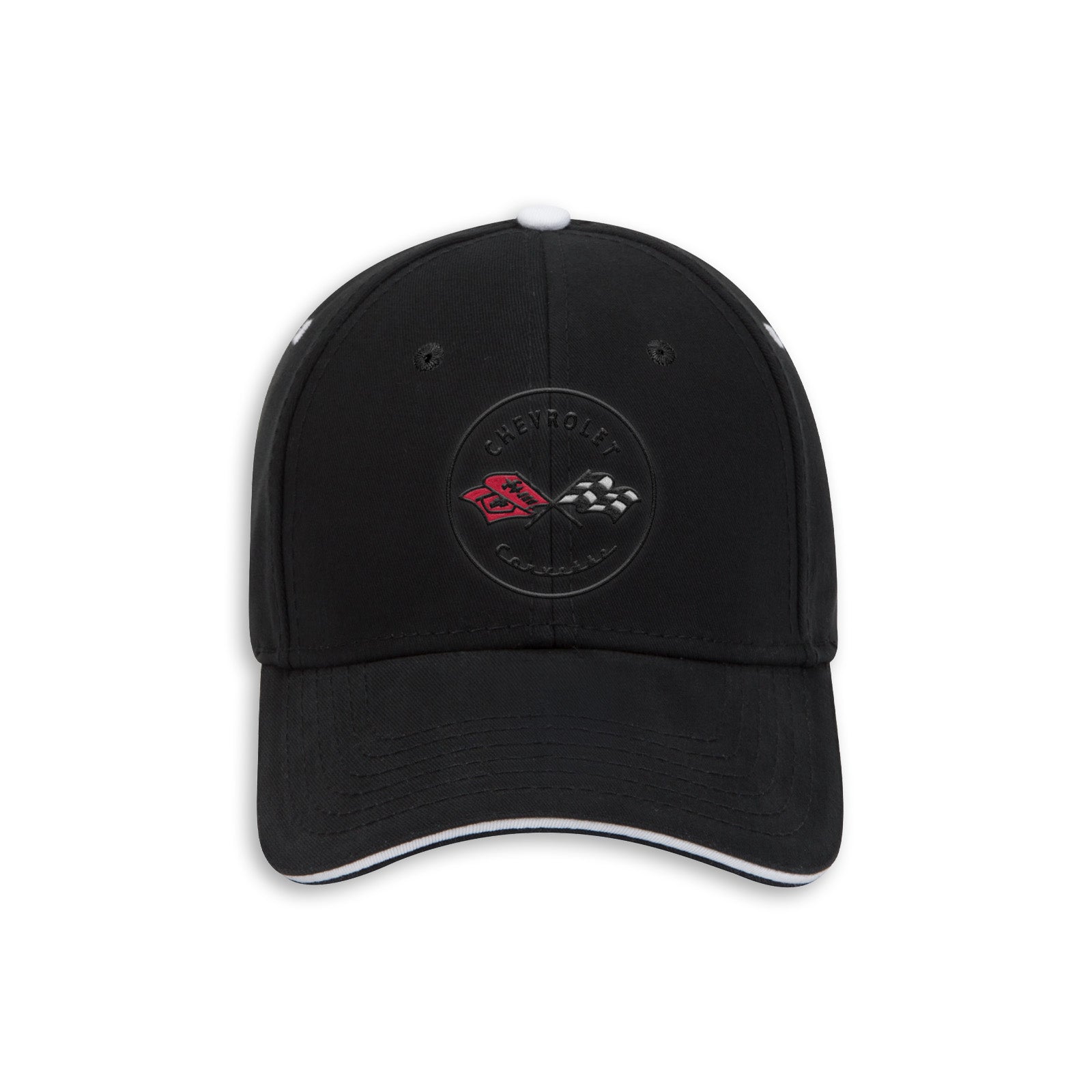 C1 Heritage Cap - Black/White - Front View