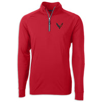 C8 Crossed Flags Quarter-Zip - Red