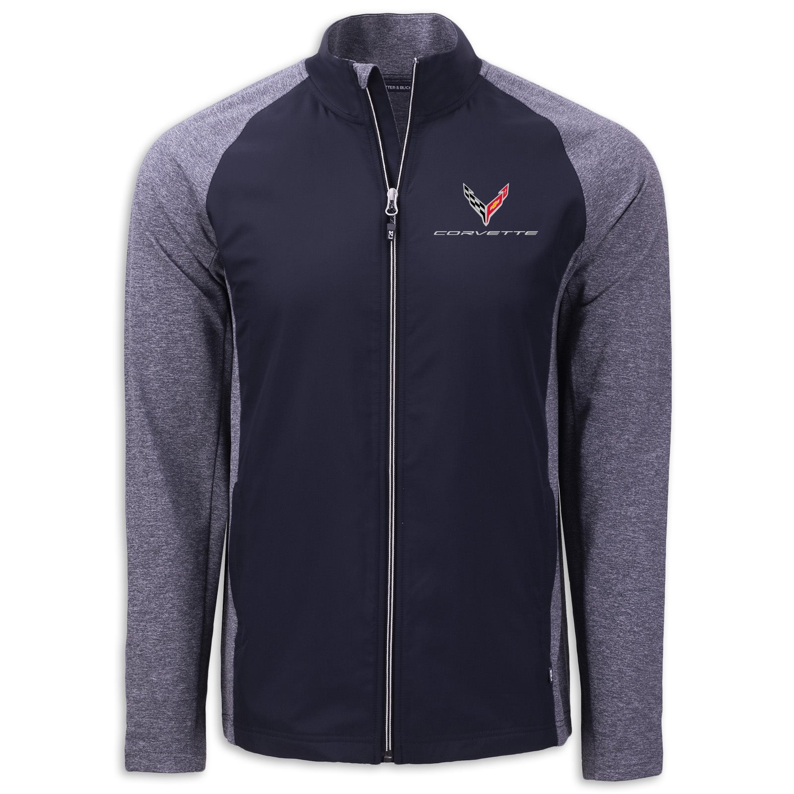 C8 Cutter & Buck Eco Jacket - Navy Heather/Navy - Front