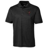 Crossed Flags Performance Polo - Black