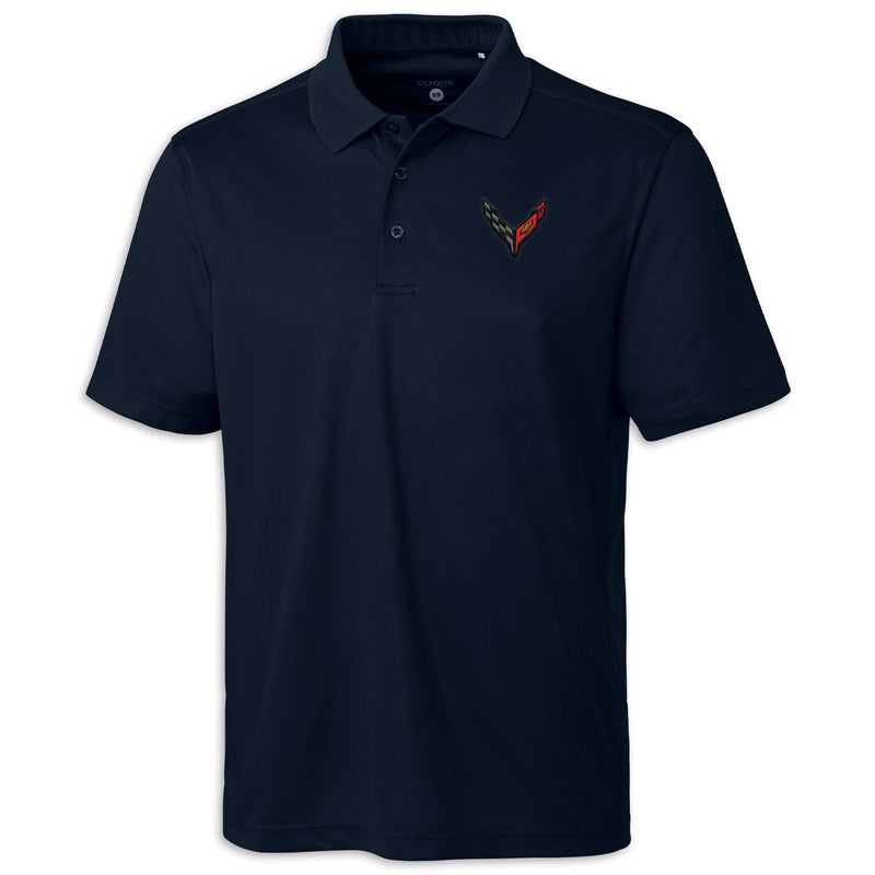 Crossed Flags Performance Polo - Navy