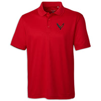 Crossed Flags Performance Polo - Red