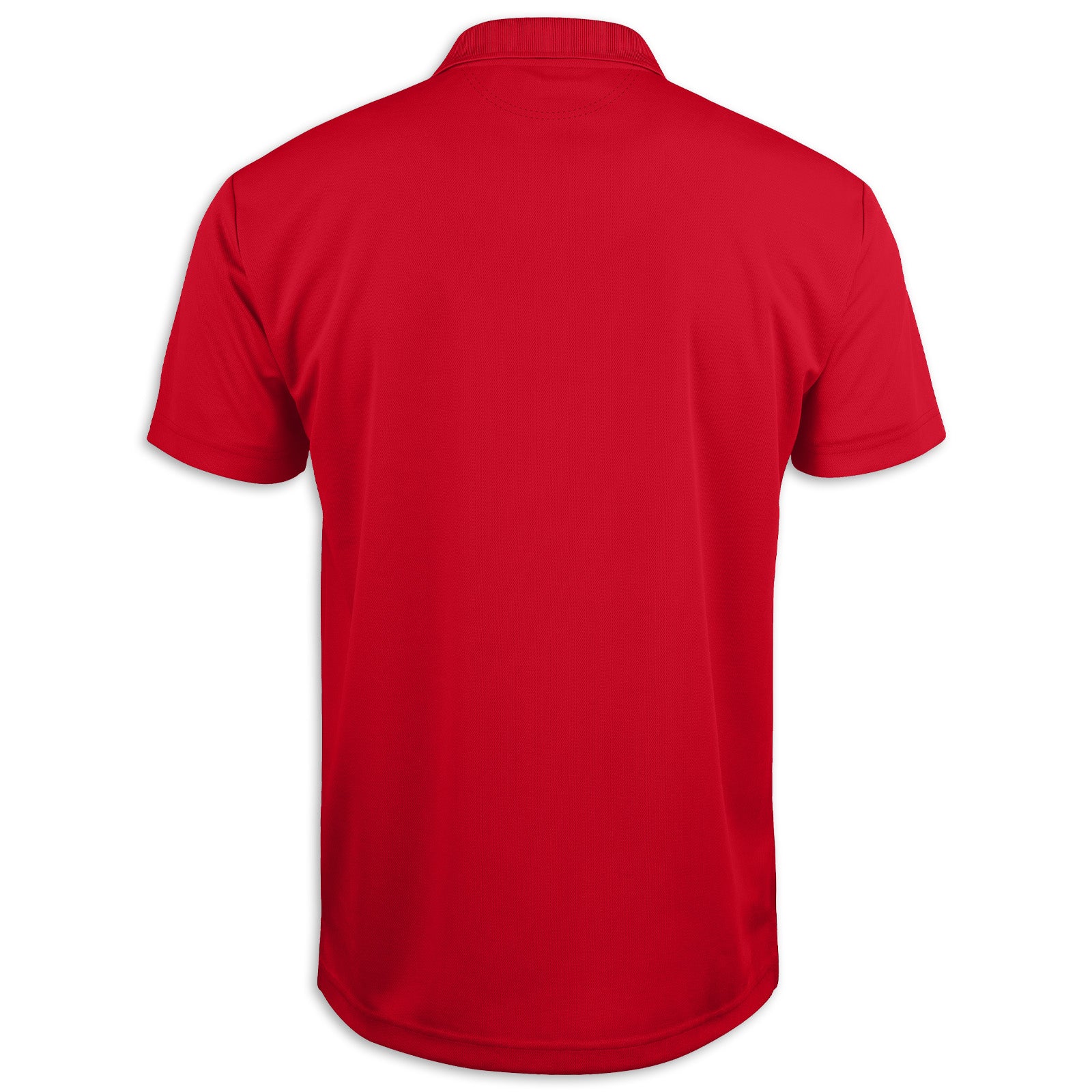 Crossed Flags Performance Polo - Red - Back