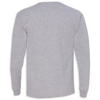 Back of C8 Corvette USA Made | Crossed Flags Dark Ash Tee