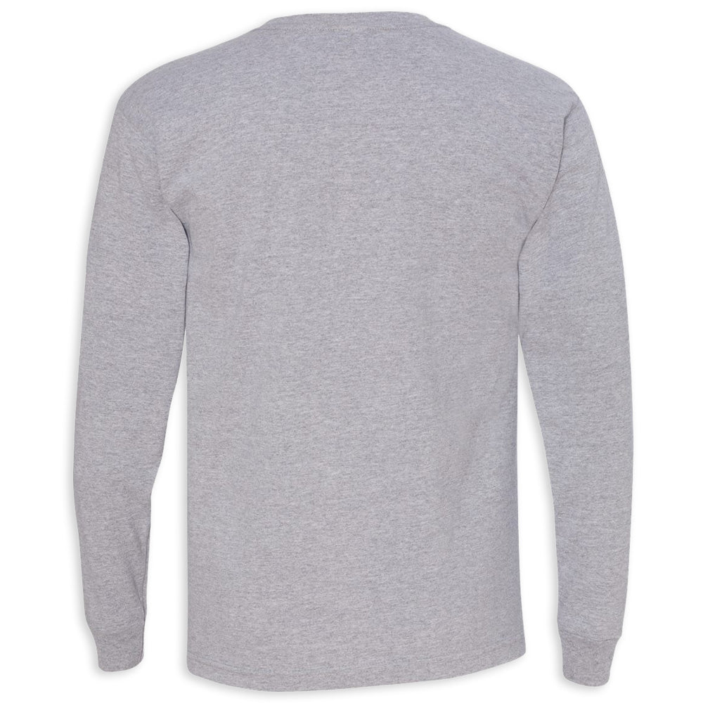 Back of C8 Corvette USA Made | Crossed Flags Dark Ash Tee