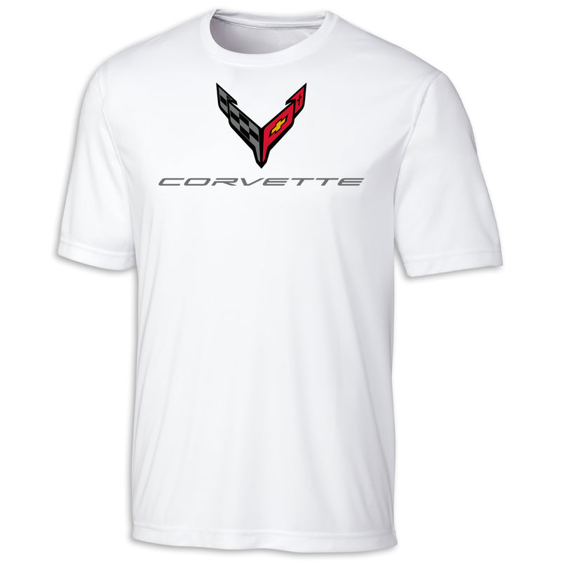 C8 Performance Tee - White - Front