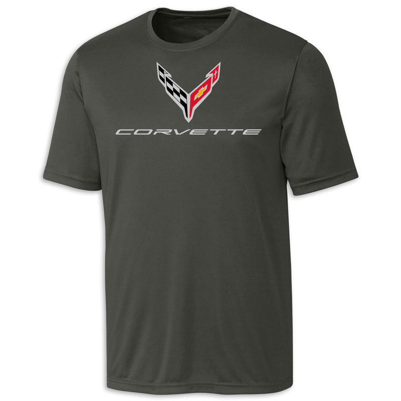 C8 Performance Tee - Pure Slate - Front