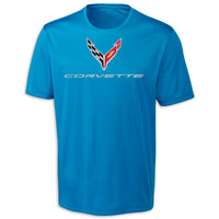 C8 Performance Tee - Ocean Blue - Front