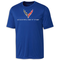 C8 Performance Tee - Tour Blue - Front
