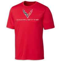 C8 Performance Tee - Red - Front