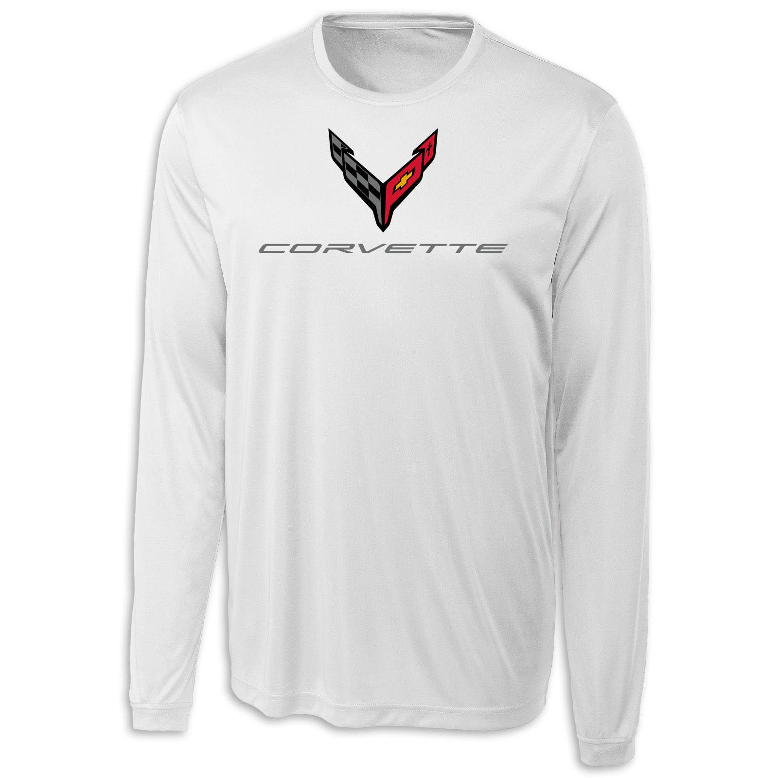 C8 Long Sleeve Performance Tee - White