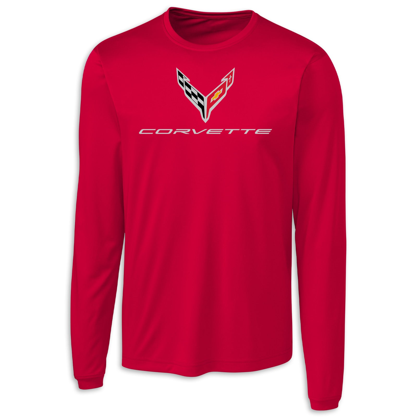 C8 Long Sleeve Performance Tee - Red