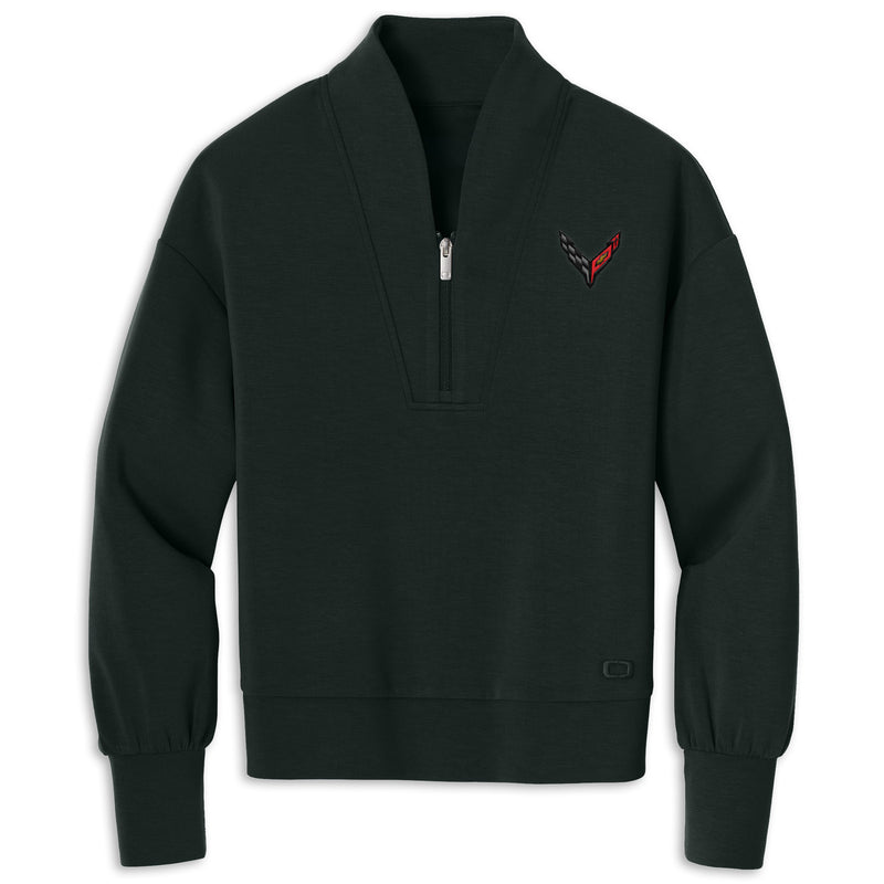 Corvette Ladies Quarter-Zip | Black