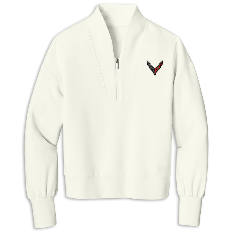 Corvette Ladies Quarter-Zip | Opal White