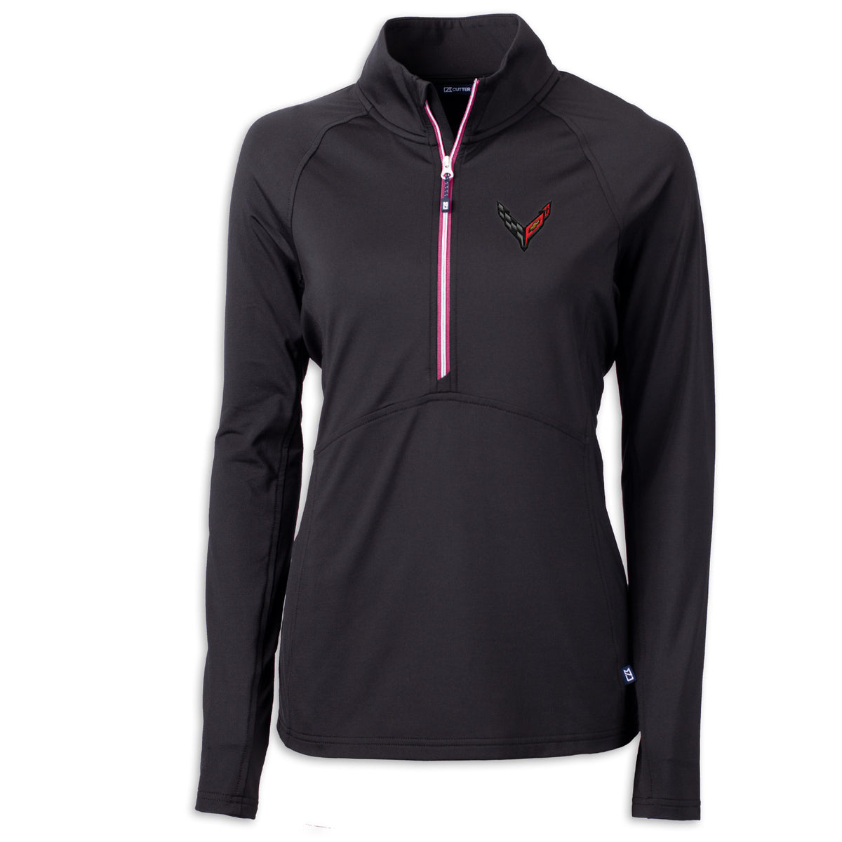 C8 Crossed Flags Half-Zip | Black/Gelato
