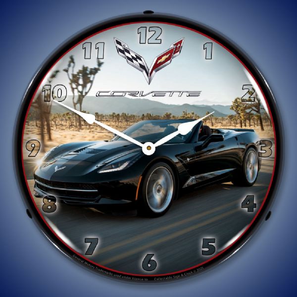 LED On - C7 Corvette Convertible in Black