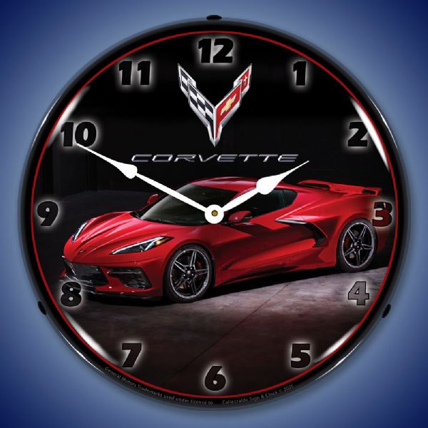LED On - C8 Corvette in Red