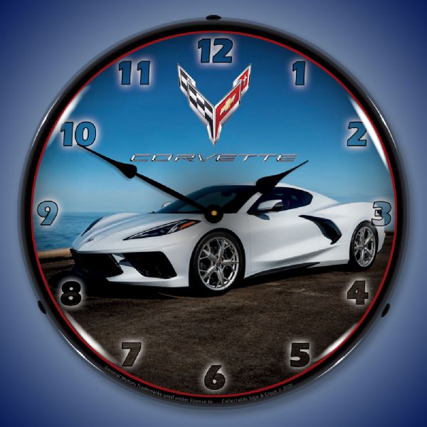 LED On - C8 Corvette in White