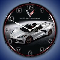 LED On - C8 Corvette Convertible in White