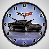 Corvette C6 Profile | 14" LED Backlit Clock | Black