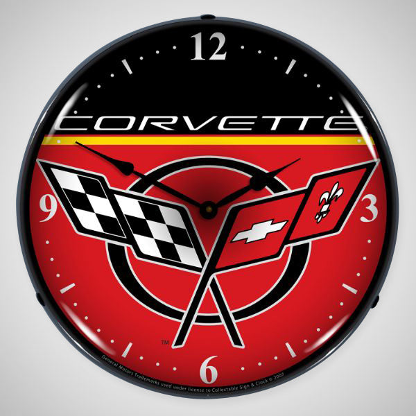 Corvette C5 | 14" LED Backlit Clock - Front