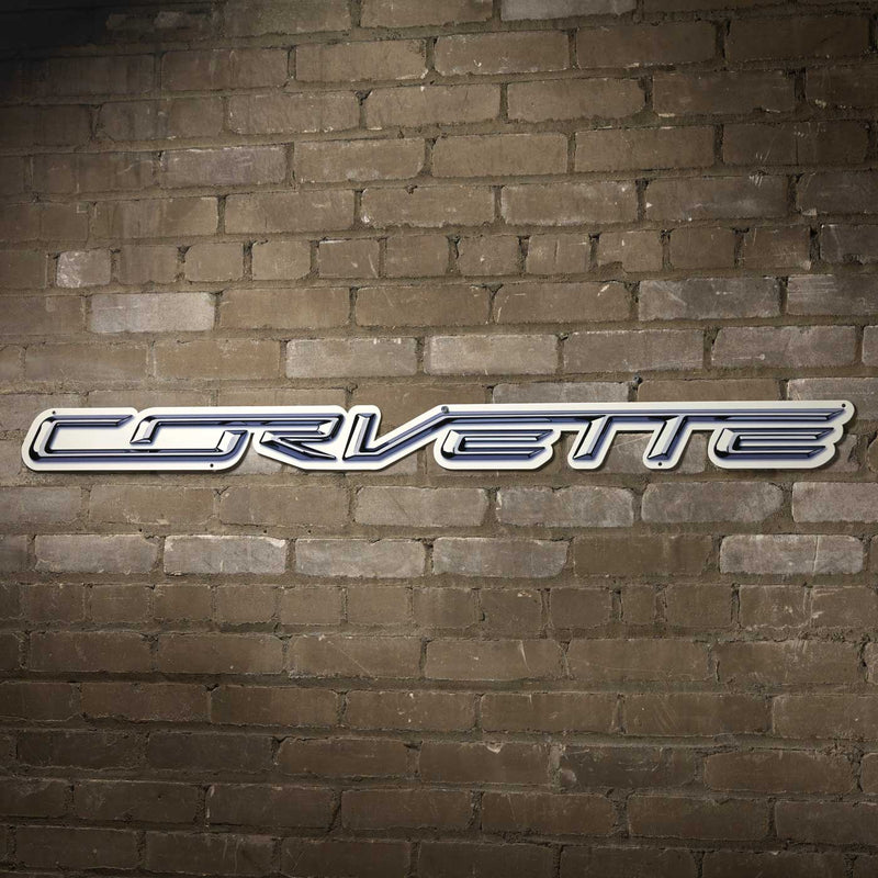 Corvette Script Steel Sign | 32" x 3"