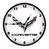 Corvette C7 | 14" LED Backlit Clock - Front