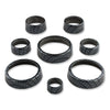 C7 Carbon Fiber Pattern Interior Knob Cover Kit - Black