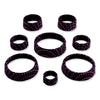 C7 Carbon Fiber Pattern Interior Knob Cover Kit - Black Rose