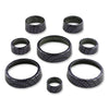 C7 Carbon Fiber Pattern Interior Knob Cover Kit - Blue Ray Metallic