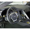 C7 Carbon Fiber Pattern Interior Knob Cover Kit - Interior View - Corvette Racing Yellow