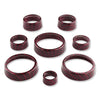 C7 Carbon Fiber Pattern Interior Knob Cover Kit - Crystal Red