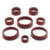C7 Carbon Fiber Pattern Interior Knob Cover Kit - Torch Red