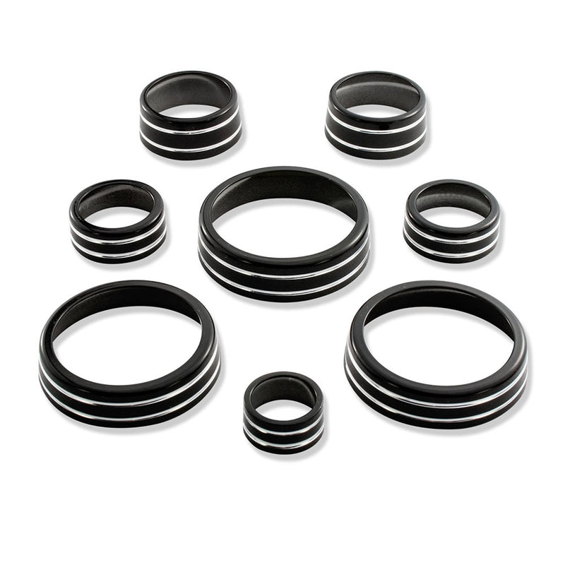 C7 Color-Matched Interior Knob Cover Kit - Black