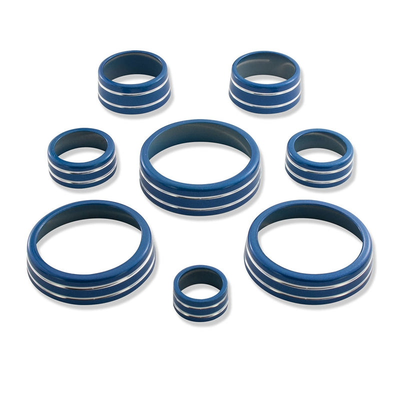 C7 Color-Matched Interior Knob Cover Kit - Blue My Mind