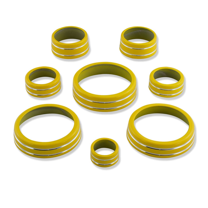 C7 Color-Matched Interior Knob Cover Kit - Corvette Racing Yellow