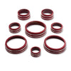C7 Color-Matched Interior Knob Cover Kit - Crystal Red