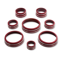 C7 Color-Matched Interior Knob Cover Kit - Crystal Red