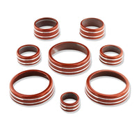C7 Color-Matched Interior Knob Cover Kit - Orange U Tempted