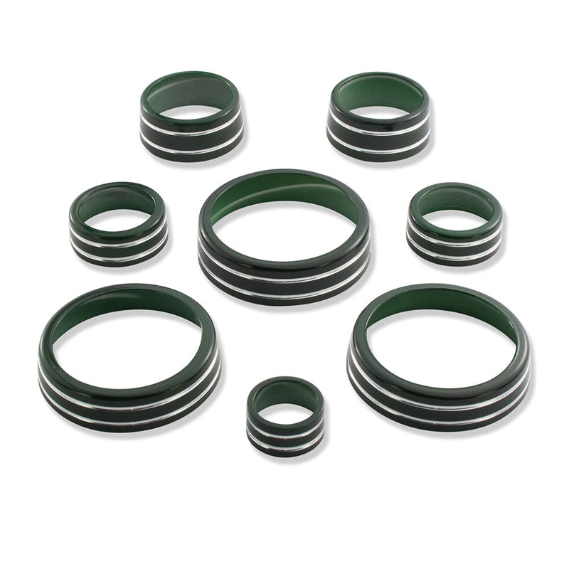 C7 Color-Matched Interior Knob Cover Kit - Rain Forest Green