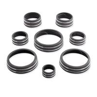 C7 Color-Matched Interior Knob Cover Kit - Shadow Gray Metallic