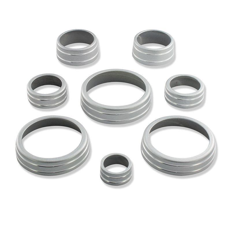 C7 Color-Matched Interior Knob Cover Kit - Silver Ice Metallic