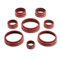 C7 Color-Matched Interior Knob Cover Kit - Torch Red