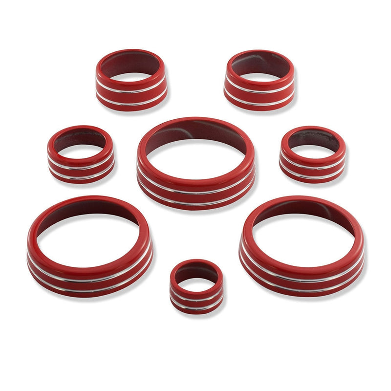 C7 Color-Matched Interior Knob Cover Kit - Torch Red