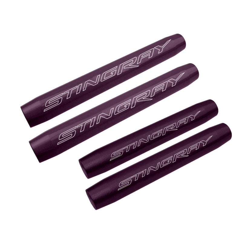 C7 Hood & Trunk Shock Cover Kit - Stingray Signature - Black Rose