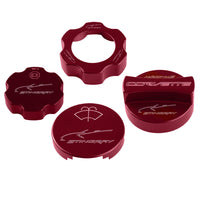 C7 Under Hood Cap Cover Kit - Stingray Gesture & Signature - Long Beach Red