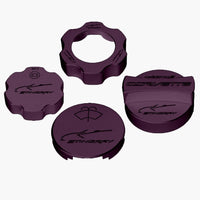 C7 Under Hood Cap Cover Kit - Stingray Gesture & Signature - Black Rose